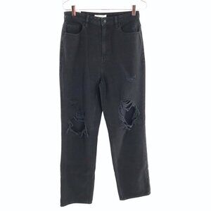 Pacsun 90's Boyfriend Jeans Women 28 Black Grunge Street Wear Alt Rebellious Y2K